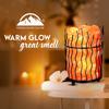 Himalayan Glow Pillar style Salt Basket Lamp with salt chunks, Himalayan Salt lamp with Touch Dimmer Control, Amber Glow, Idle for Home, Offices, and Dorm Decor view 2