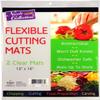 Flexible Plastic Cutting Board Mats set, Clear Kitchen Cutting Board Set of 2 Clear Mats view 2