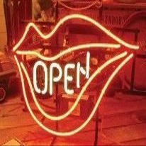 Open Lips Mouth Real Glass Neon Light Sign Display Beer Bar Pub Club 17"x14"