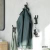 Umbra Buddy Wall Hooks  Decorative Wall Mounted Coat Hooks for Hanging Coats, Scarves, Bags, Purses, Backpacks, Towels and More, Set of 3, Black view 2