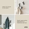 Umbra Buddy Wall Hooks  Decorative Wall Mounted Coat Hooks for Hanging Coats, Scarves, Bags, Purses, Backpacks, Towels and More, Set of 3, Black view 4