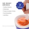 ZOKU Original Slush and Shake Maker, Compact Make and Serve Cup with Freezer Core Creates Single-Serving Smoothies, Slushies and Milkshakes in Minutes, BPA-free, Blue view 2
