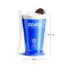 ZOKU Original Slush and Shake Maker, Compact Make and Serve Cup with Freezer Core Creates Single-Serving Smoothies, Slushies and Milkshakes in Minutes, BPA-free, Blue view 3