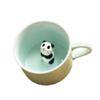 ZaH 3D Mug Animal Inside Cup Cartoon Ceramics Figurine Teacup for Boys Girls Kids Women Men Coffee Mug (8 oz Panda) view 1