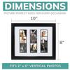 Photo Booth Frames -8 x 10 Photo Frame with Mat for Three Photo Booth Pictures Black 8x10 Photo Booth Frame 3 Pictures view 2