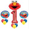 Elmo Sesame Street #1 1st First Birthday Party Supply Balloon Mylar Latex Set view 1