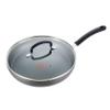 T-Fal Ultimate Hard Anodized Nonstick Fry Pan With Lid 12 Inch, Oven Broiler Safe 400F, Lid Safe 350F, Cookware, Pots and Pans, Kitchen Frying Pans, Skillets, Home, Dishwasher Safe, Black view 1