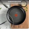 T-Fal Ultimate Hard Anodized Nonstick Fry Pan With Lid 12 Inch, Oven Broiler Safe 400F, Lid Safe 350F, Cookware, Pots and Pans, Kitchen Frying Pans, Skillets, Home, Dishwasher Safe, Black view 2