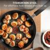 T-Fal Ultimate Hard Anodized Nonstick Fry Pan With Lid 12 Inch, Oven Broiler Safe 400F, Lid Safe 350F, Cookware, Pots and Pans, Kitchen Frying Pans, Skillets, Home, Dishwasher Safe, Black view 3