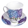 Roy Kirkham Jumbo Breakfast Tea Cup and Saucer in Hydrangea Design | Made in England UK view 2