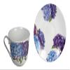 Roy Kirkham Jumbo Breakfast Tea Cup and Saucer in Hydrangea Design | Made in England UK view 3