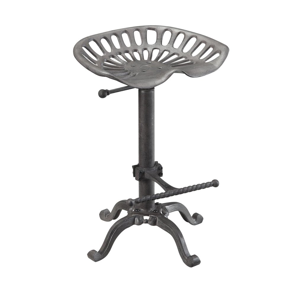Carolina Cottage Adjustable Stool in Industrial Finish
