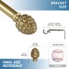 Urbanest Pineapple Curtain Drapery Rod Set 48"-84" view 3