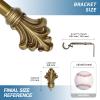 Urbanest Leaf Curtain Drapery Rod Set 48"-84" view 3