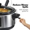 Hamilton Beach Portable 6 Quart Set & Forget Digital Programmable Slow Cooker with Lid Lock, Temperature Probe, Dishwasher Safe Crock & Lid, Stainless Steel (33969A) view 4