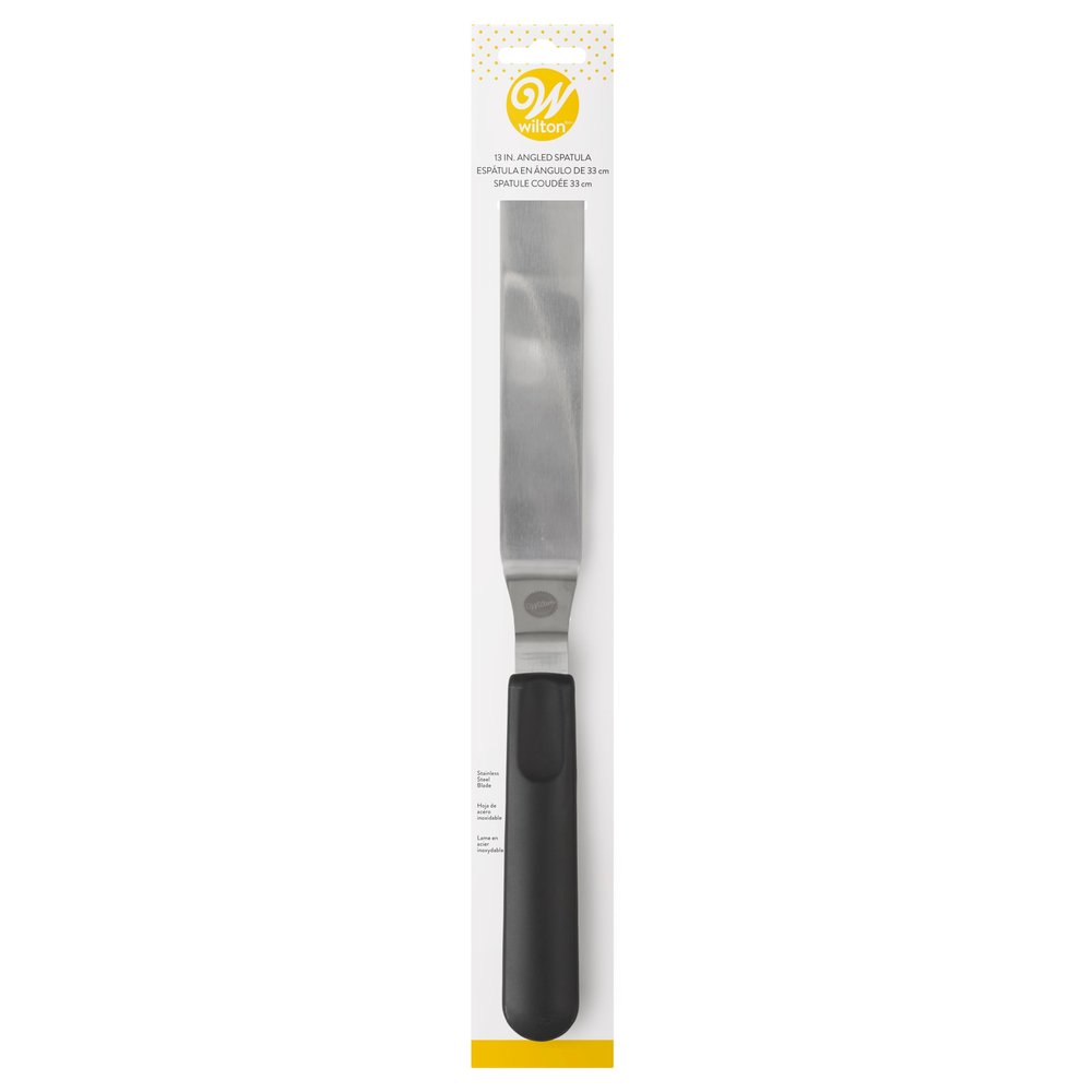 Wilton 13 Inch Angled Frosting Spatula, Stainless Steel With an Ergonomic Handle