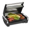 Hamilton Beach Electric Indoor Searing Grill with Adjustable Temperature Control to 450F, 118 sq. in. Surface Serves 6, PFAS-Free Removable Nonstick Grate, Stainless Steel (25360) view 1