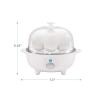 Elite Gourmet EGC-007 Rapid Egg Cooker, 7 Easy-To-Peel, Hard, Medium, Soft Boiled Eggs, Poacher, Omelet Maker, Auto Shut-Off, Alarm, 16-Recipe Booklet, White view 4