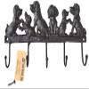 Lulu Decor Cast Iron 5 Dog Key Hooks, Ideal for Dog Lovers Heavy Duty Hooks, Decorative Hooks - Wall Mount Leash Holder for Wall Storage - Stylish Key Holder (Antique Black) view 1