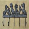 Lulu Decor Cast Iron 5 Dog Key Hooks, Ideal for Dog Lovers Heavy Duty Hooks, Decorative Hooks - Wall Mount Leash Holder for Wall Storage - Stylish Key Holder (Antique Black) view 2