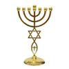 Jewish Messianic Gold Temple Menorah 8.5 inches Tall view 1