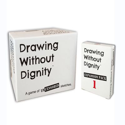 Drawing Without Dignity Combo Pack: Party Game + Expansion Pack 1 - A Twisted Funny Adult Party Game Version of The Classic Drawing Game