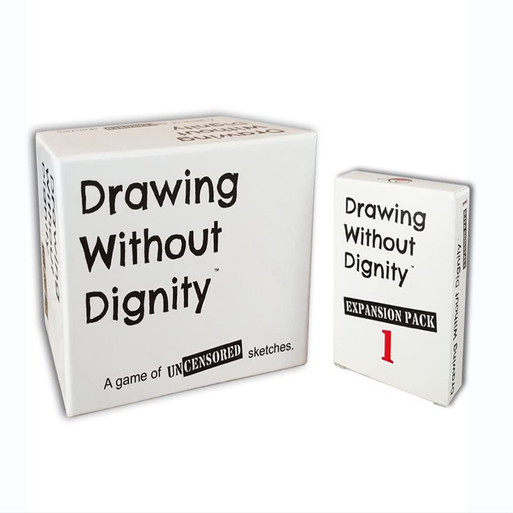Drawing Without Dignity Combo Pack: Party Game + Expansion Pack 1 - A Twisted Funny Adult Party Game Version of The Classic Drawing Game