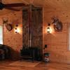 Rustic Wall Sconce Lantern, Farmhouse Wall Light Fixture with Glass Globe, Electric Lantern Light Wall Sconce Black Finish view 4