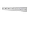 White Shaker Peg Rack - Solid Maple Peg Hook Rack - Wooden Wall Peg Coat Rack - Made in The USA (41" x 3.5" with 7 pegs) view 1