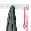White Shaker Peg Rack - Solid Maple Peg Hook Rack - Wooden Wall Peg Coat Rack - Made in The USA (35" x 3.5" with 6 pegs) view 3