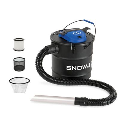 Snow Joe Bagless Ash Vacuum Cleaner Machine, Metal Canister with Hose and Filter, 4.8 Gallon, 4-Amp Motor - Vacuuming and Cleaning Equipment for Home, Garage and Outdoor Spaces, ASHJ201