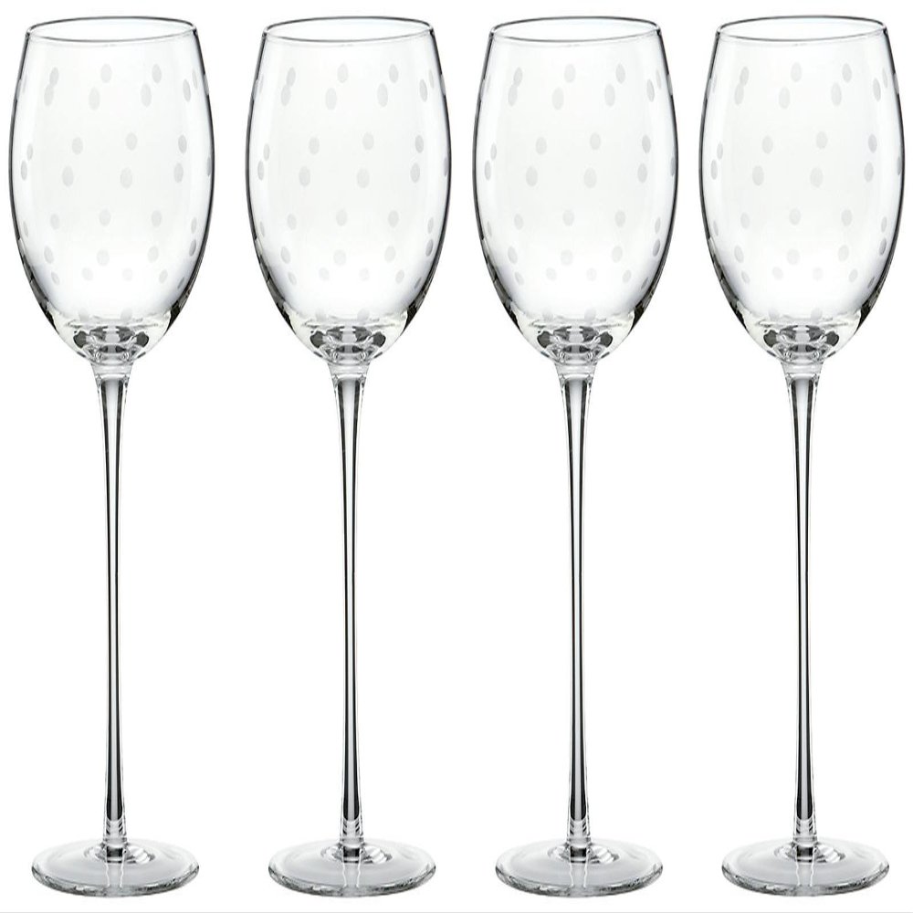 kate spade new york Larabee Dot Balloons Wine Glasses, Set of 4