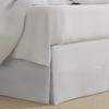 Luxury Hotel Tailored Bed Skirt, Box Pleats, 14 Inch Drop, Full, White view 1