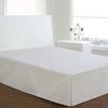 Luxury Hotel Tailored Bed Skirt, Box Pleats, 14 Inch Drop, Full, White view 2