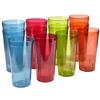 US Acrylic Caf Plastic Reusable Tumblers (Set of 12) 32-ounce Iced-Tea Cups, Assorted | Value Set of Restaurant Style Drinking Glasses, Stackable, BPA-free, Made in the USA | Top-rack Dishwasher Safe view 1