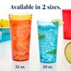 US Acrylic Caf Plastic Reusable Tumblers (Set of 12) 32-ounce Iced-Tea Cups, Assorted | Value Set of Restaurant Style Drinking Glasses, Stackable, BPA-free, Made in the USA | Top-rack Dishwasher Safe view 3