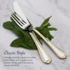 Mikasa, Gold Accent Regent Bead Flatware Service for 12, 65 Piece Set, 18/10 Stainless Steel, Silverware Set with Serving Utensils view 4