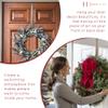 Haute Decor Adapt Adjustable Length Wreath Hanger - Front or Back Door Decor Holder, Extends from 16.5" to 25", Over Door Hanger with Pads on The Back, Holds up to 10 lbs. Bronze view 2