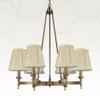 Royal Designs, Inc. CS-404EG-6 Empire English Box Pleat Chandelier Shade with Decorative Trim, 3 x 5 x 4.5, Eggshell, 6-Pack view 4