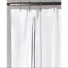 Lush Decor Hotel Collection Shower Curtain Fabric Minimalist Plain Style Bathroom Design, 72" x 72", White and Gray view 2