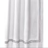 Lush Decor Hotel Collection Shower Curtain Fabric Minimalist Plain Style Bathroom Design, 72" x 72", White and Gray view 3