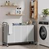 ROMOON Laundry Hamper Sorter Cart: 4-Section Organizer with Heavy-Duty Lockable Wheels and Removable Bags | 172L Rolling Laundry Basket for Dirty Clothes in Laundry Room or Small Spaces (Gray) view 2