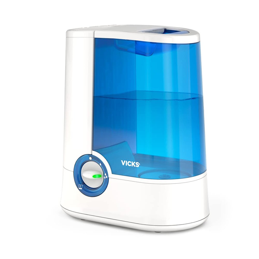 Vicks Warm Mist Humidifier with Wide Tank Opening for Easy Maintenance, Compatible with VapoPads and VapoSteam, for Medium-Large Rooms, V750
