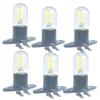 QLEE Led Filament Light 1.5w Z187 Microwave Bulb 125v 20w Equivalent Incandescent Lamps for Galanz Refrigerator Microwave Oven Electrical Range Hood Indicator Light (6 Pack, Z187 Base,5000K) view 1