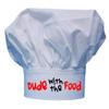 White Apron And Chef Hat Set For Men Dude With The Food, Kitchen Aprons With Toques view 2