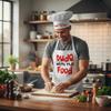 White Apron And Chef Hat Set For Men Dude With The Food, Kitchen Aprons With Toques view 4