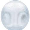 12 Inch Clear Acrylic Prismatic Neckless Lamp Post Globe with 5.25 Inch Opening view 1
