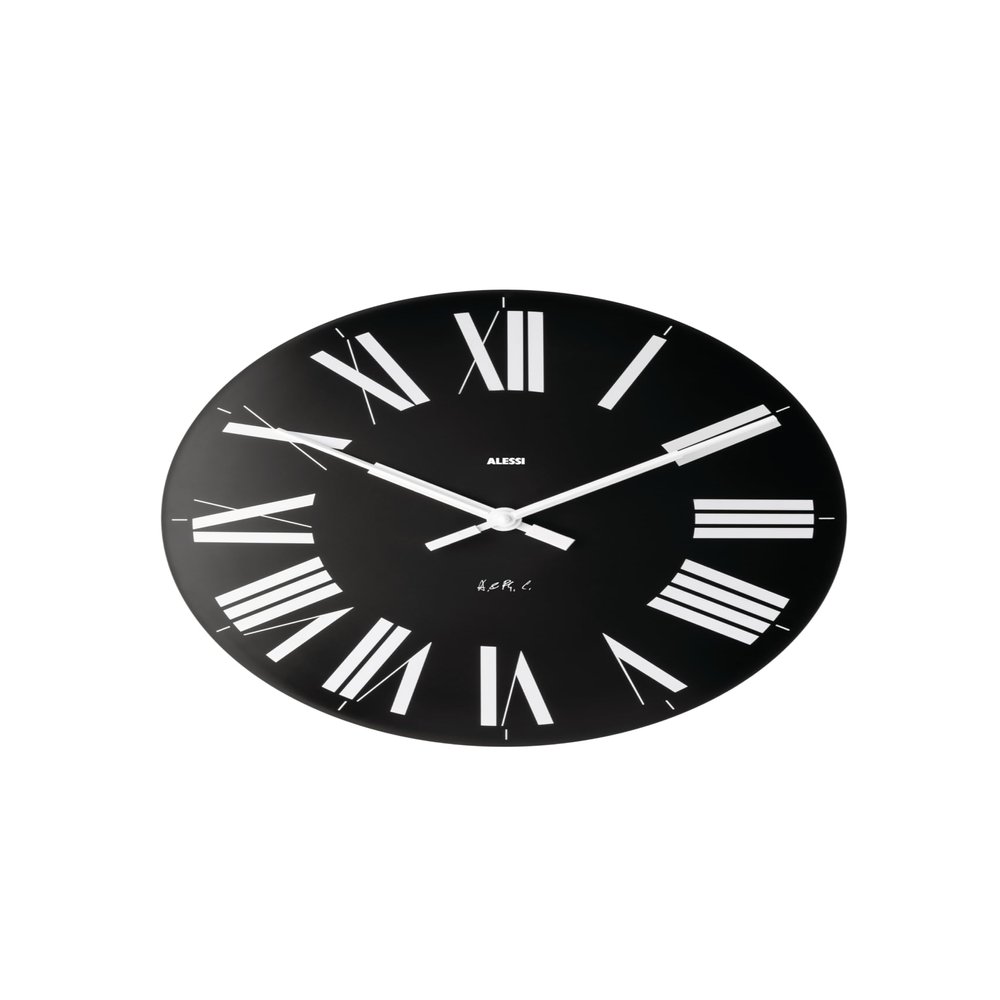 Alessi "Firenze Wall Clock, Black