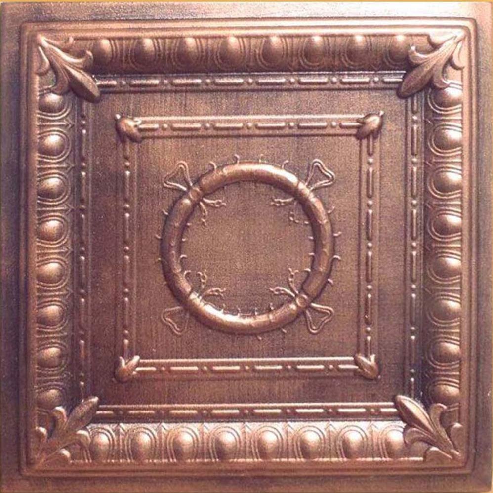 Ancona Copper Graphite (Foam) Ceiling Tile - 40pc Box - Decorative Ceiling Tile Easy Glue up DIY