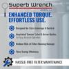 Superb Wrench SW-2-SS-1 Zinc Plated Steel Filter Housing Wrench view 3